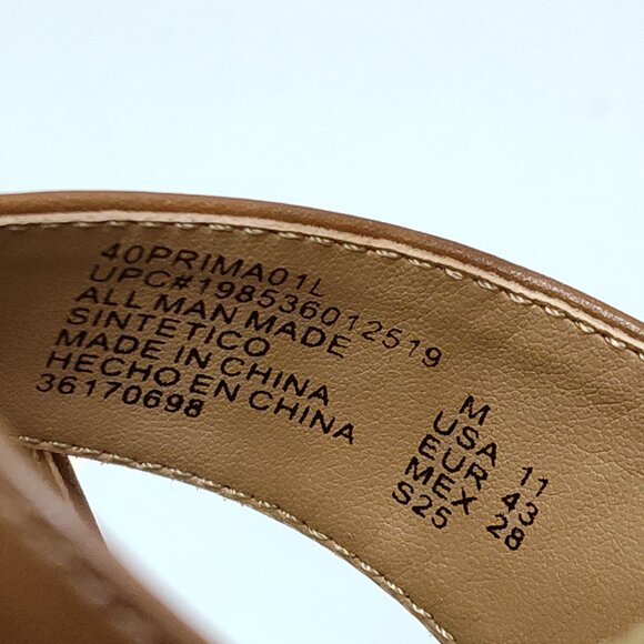 Aerosoles Strappy Cork High Espadrille Wedge Sandal Adjustable Block Heel Sz 11 - Picture 9 of 10